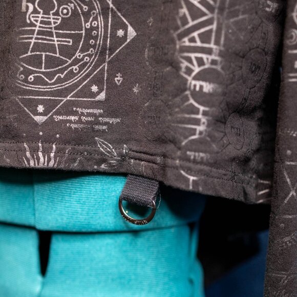 Killstar Black Draped Hooded Cardigan Cropped Cloak Witchy Goth Festival - XL - Picture 5 of 11